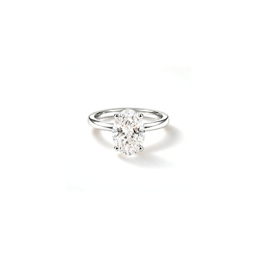 Oval Cathedral engagement ring